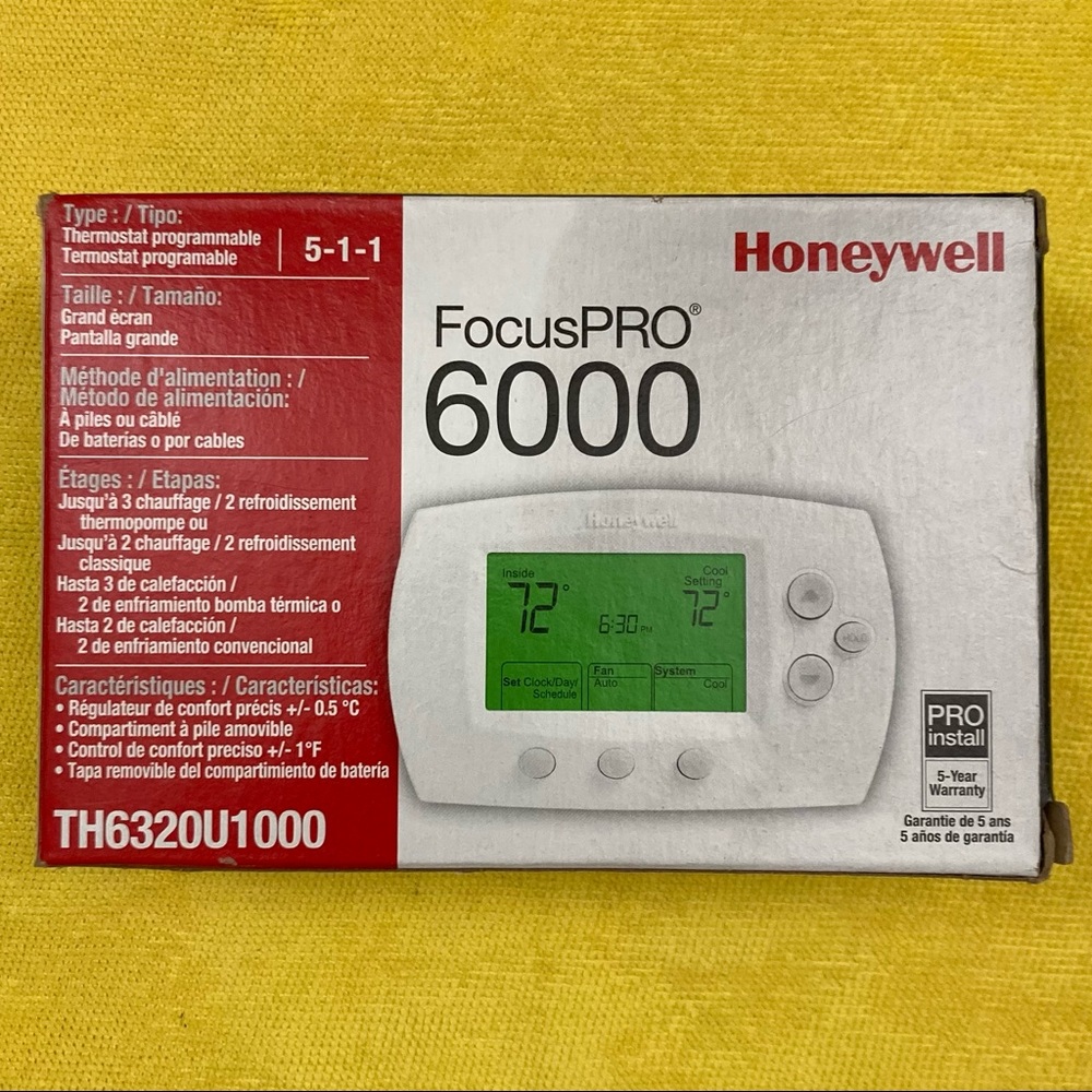 Honeywell FocusPRO 6000 5-1-1 Programmable Thermostat